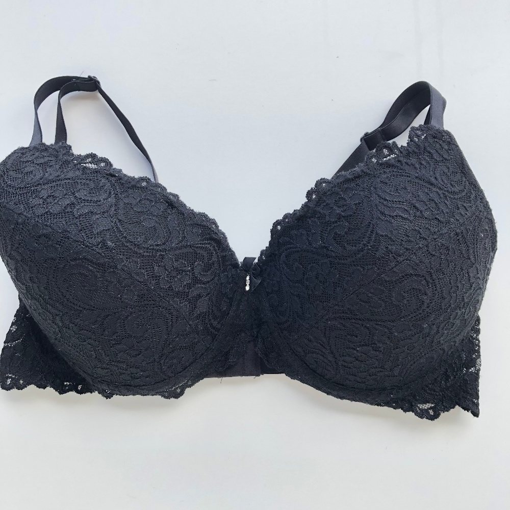 Smart & Sexy Black Lace Padded Bra 40C